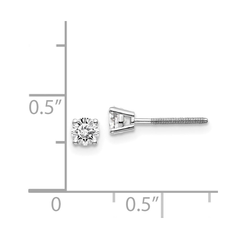 14k SI3 Diamond Stud Thread on/off Post Earrings