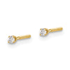 14k VS2/SI1 Diamond Stud Thread on/off Post Earrings