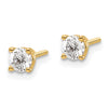 14k SI3 Diamond Stud Thread on/off Post Earrings