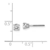 14k VS2/SI1 Diamond Stud Thread on/off Post Earrings