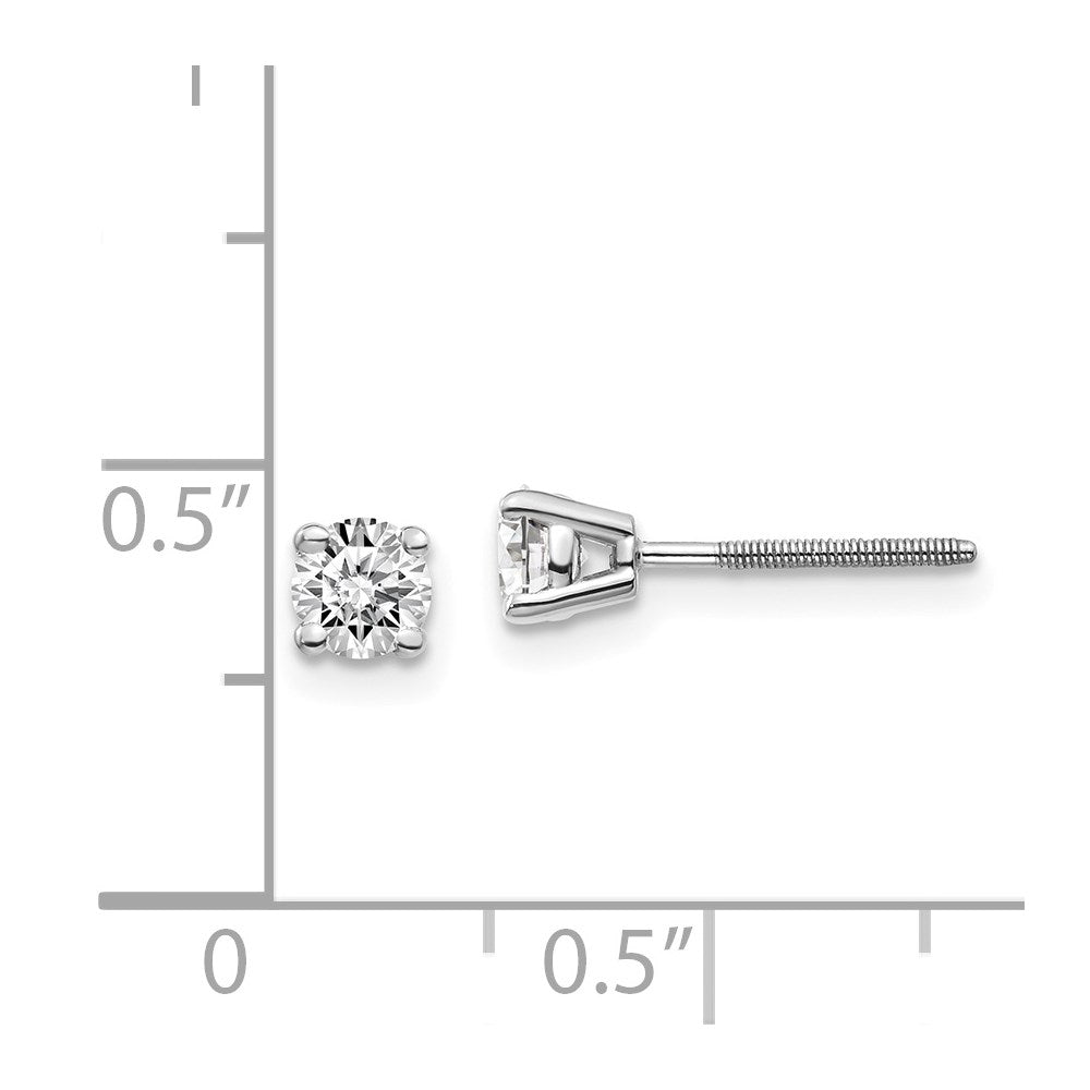 14k VS2/SI1 Diamond Stud Thread on/off Post Earrings