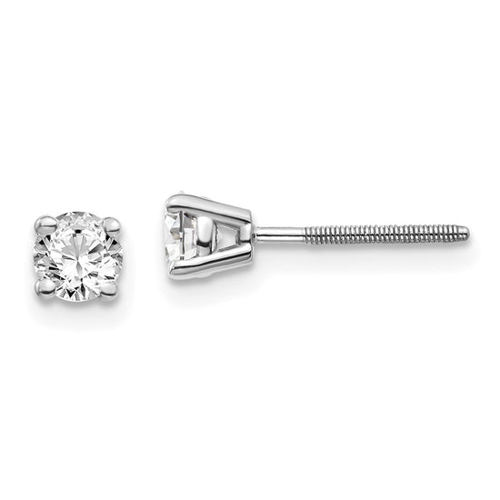14k SI3 Diamond Stud Thread on/off Post Earrings