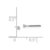 14k VS2/SI1 Diamond Stud Thread on/off Post Earrings