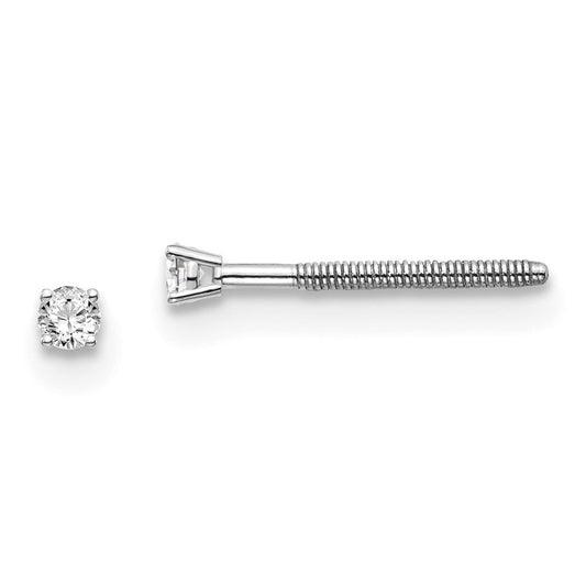 14k VS2/SI1 Diamond Stud Thread on/off Post Earrings