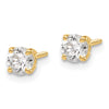 14k VS2/SI1 Diamond Stud Thread on/off Post Earrings