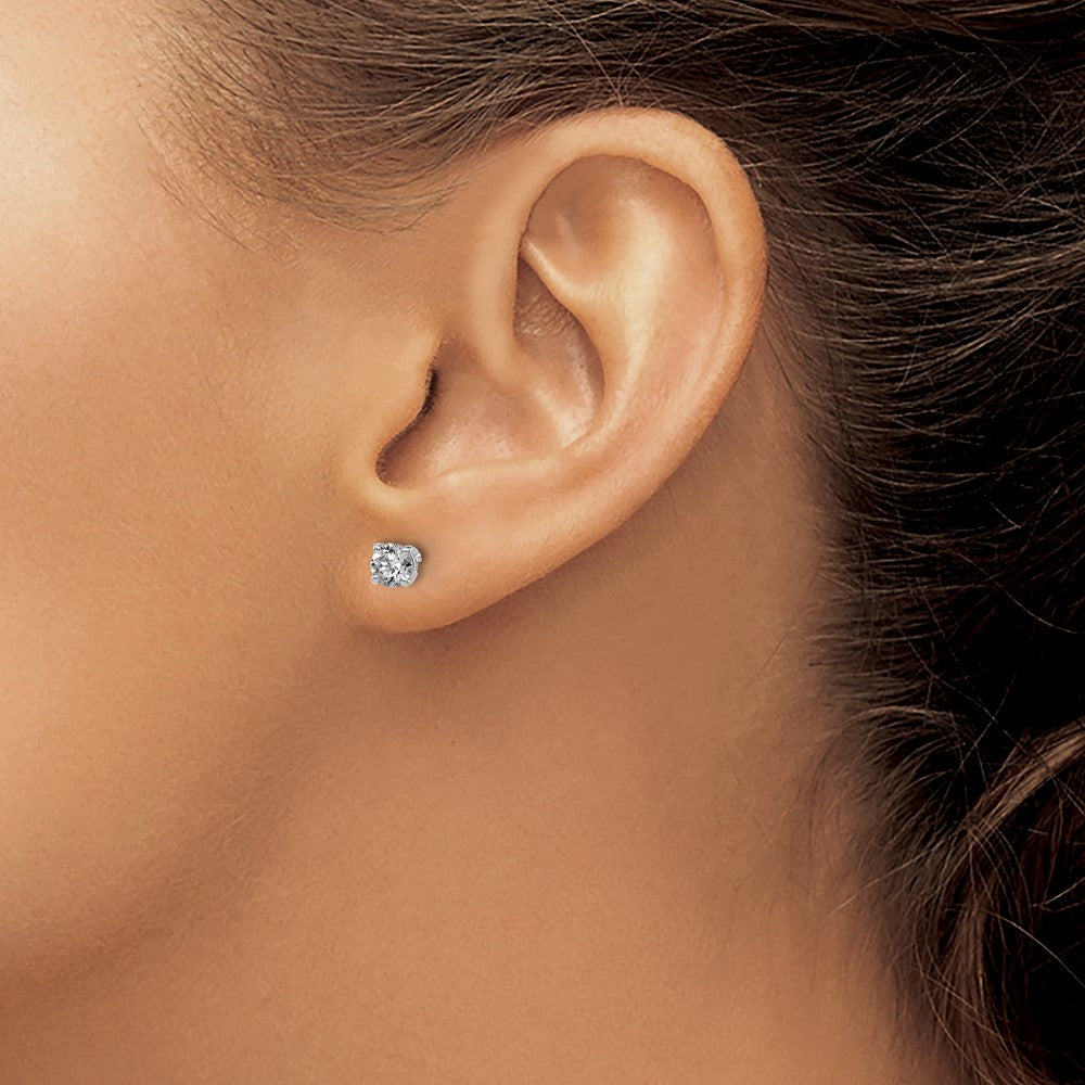 14k VS2/SI1 Diamond Stud Thread on/off Post Earrings