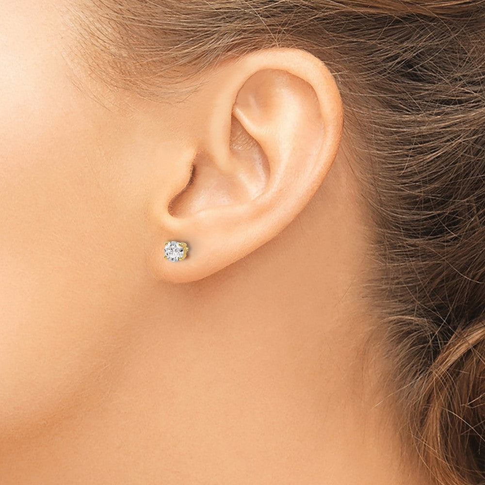 14k VS2/SI1 Diamond Stud Thread on/off Post Earrings