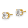 14k VS2/SI1 Diamond Stud Thread on/off Post Earrings