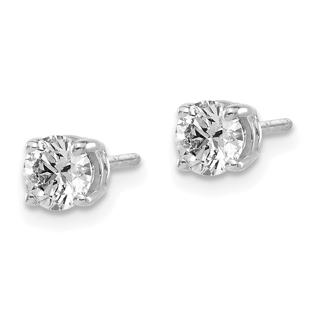 14k VS2/SI1 Diamond Stud Thread on/off Post Earrings