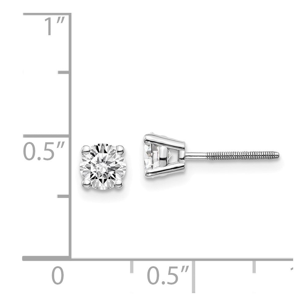 14k SI3 Diamond Stud Thread on/off Post Earrings