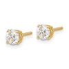 14k SI3 Diamond Stud Thread on/off Post Earrings