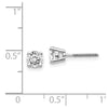 14k SI3 Diamond Stud Thread on/off Post Earrings