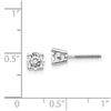 14k VS2/SI1 Diamond Stud Thread on/off Post Earrings
