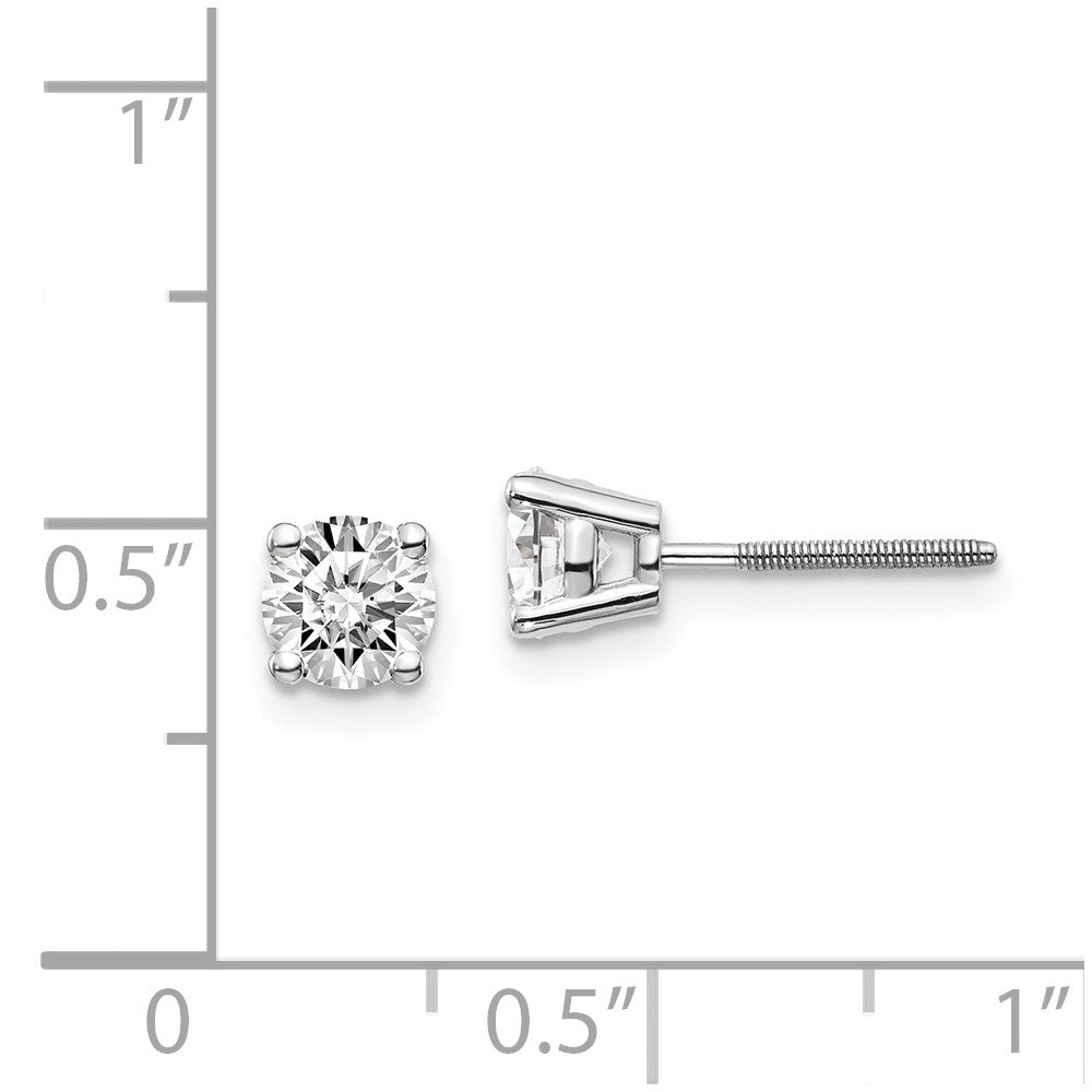 14k VS2/SI1 Diamond Stud Thread on/off Post Earrings