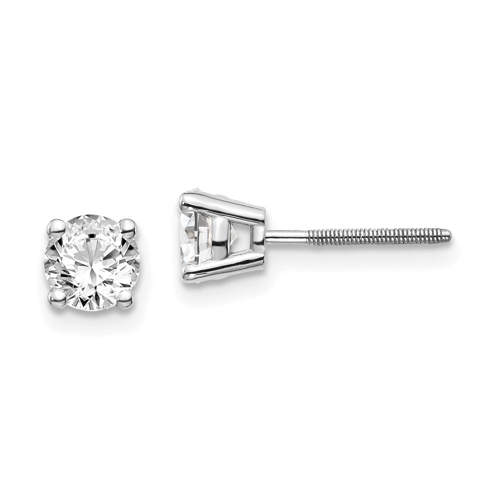 14k SI3 Diamond Stud Thread on/off Post Earrings