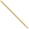 14k Brushed and Polished -X-Design Stampato 7 inch Bracelet