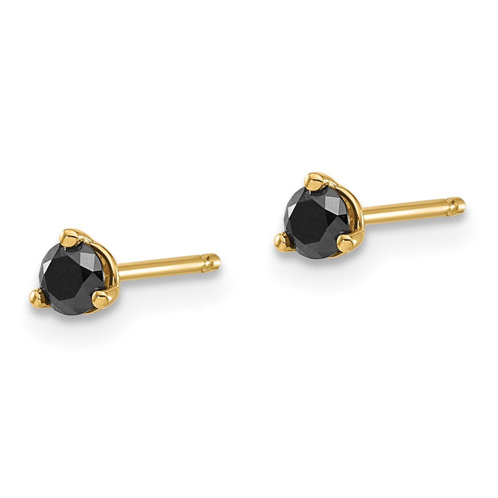 14k Black Diamond Stud Earrings