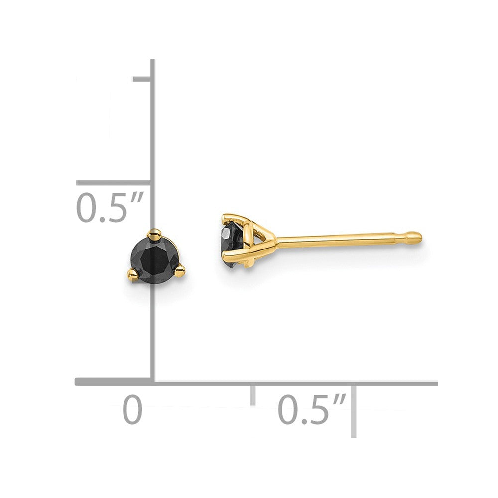 14k Black Diamond Stud Earrings