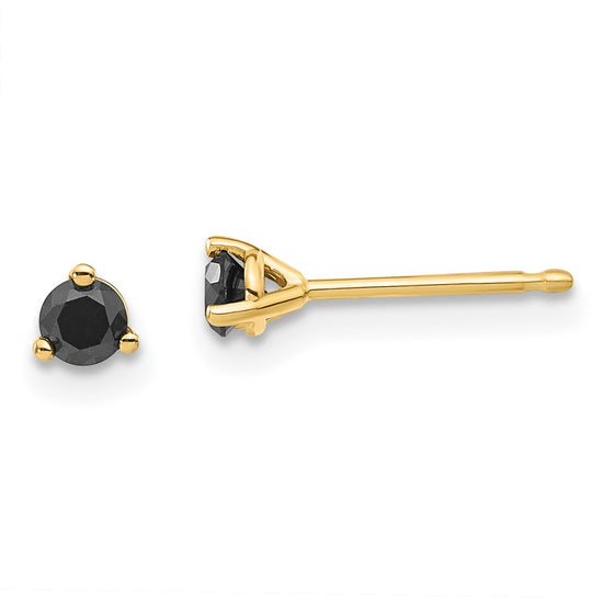 14k Black Diamond Stud Earrings
