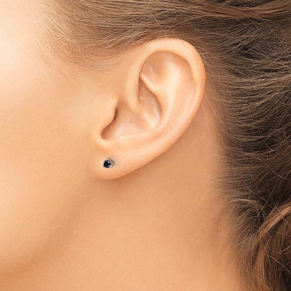 14k Black Diamond Stud Earrings