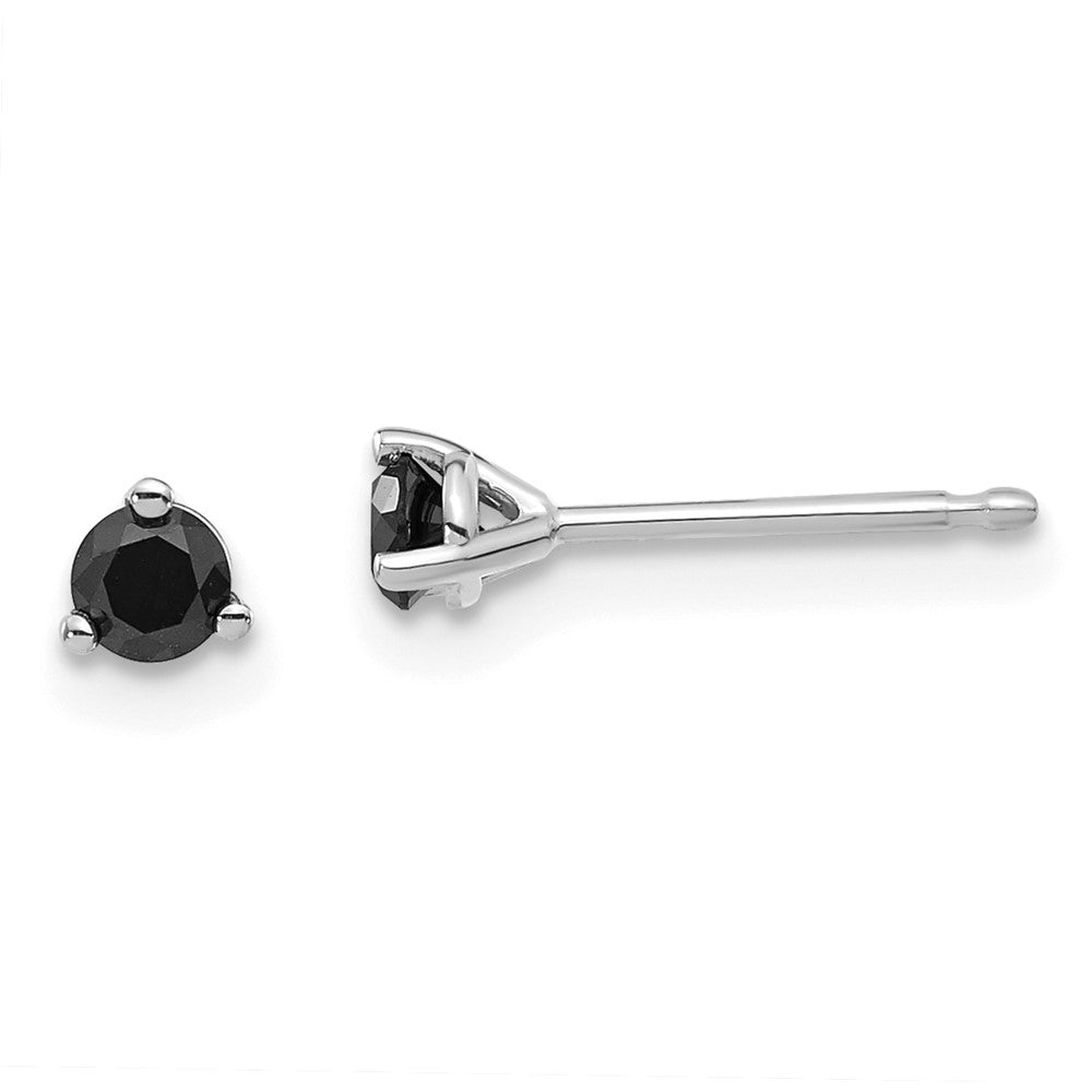 14k Black Diamond Stud Earrings