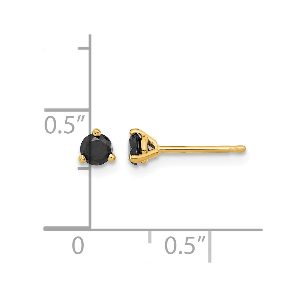 14k Black Diamond Stud Earrings