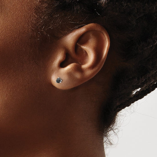14k Black Diamond Stud Earrings
