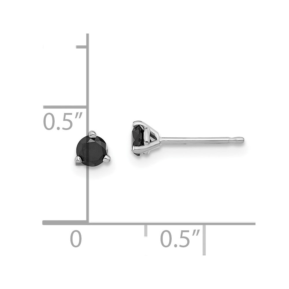 14k Black Diamond Stud Earrings