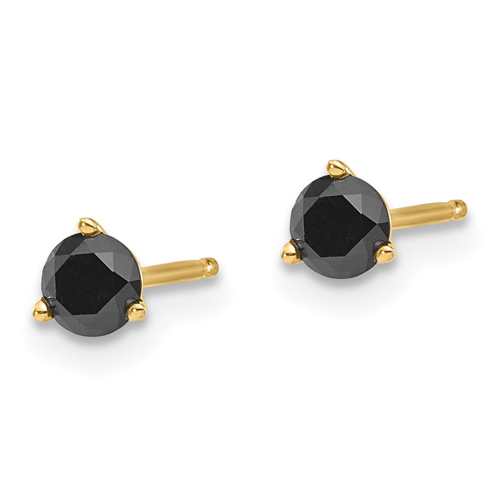 14k Black Diamond Stud Earrings