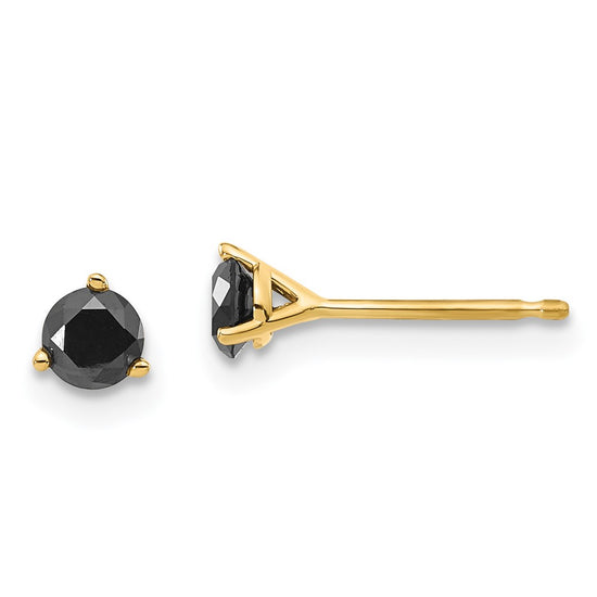 14k Black Diamond Stud Earrings