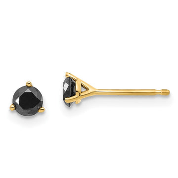 14k Black Diamond Stud Earrings