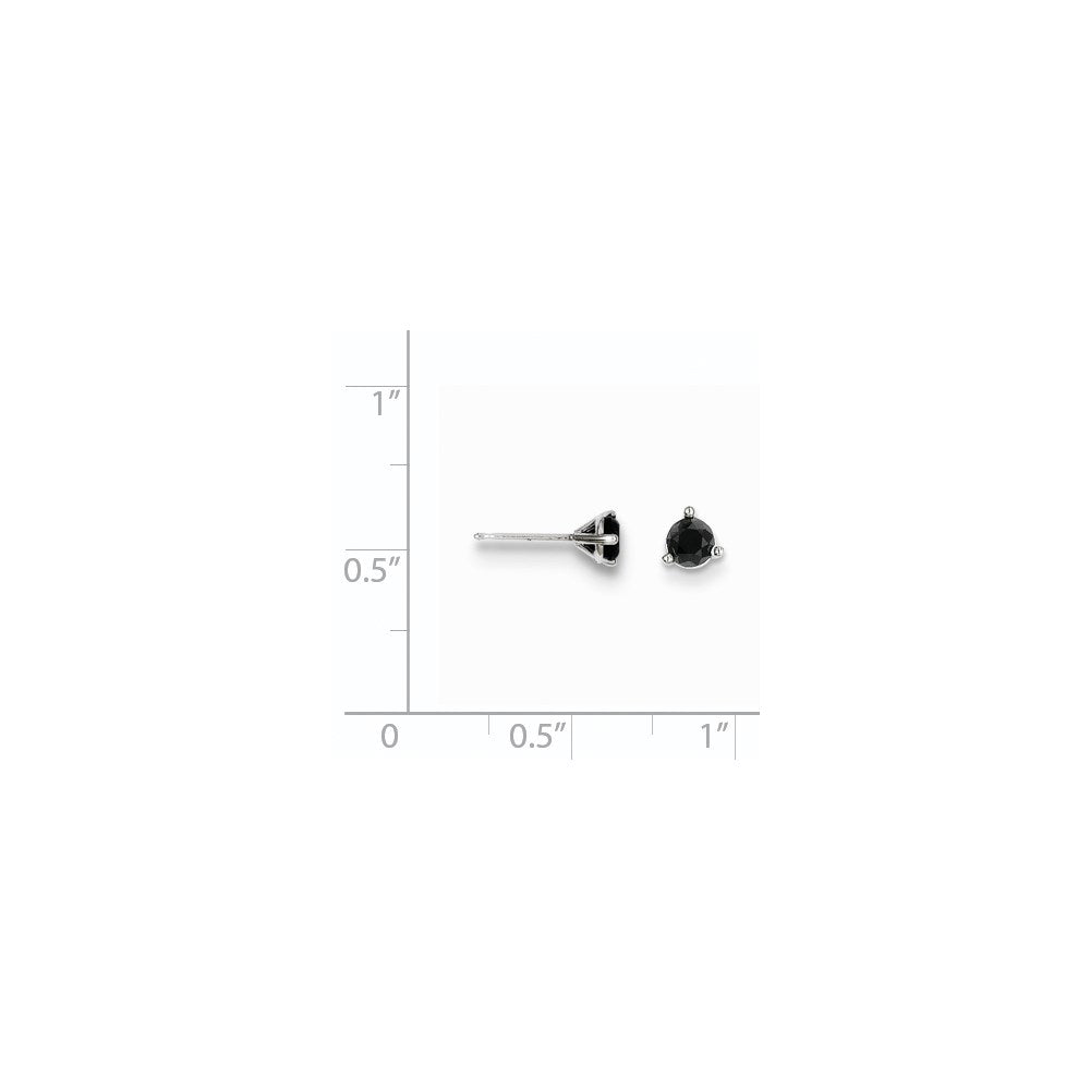 14k Black Diamond Stud Earrings
