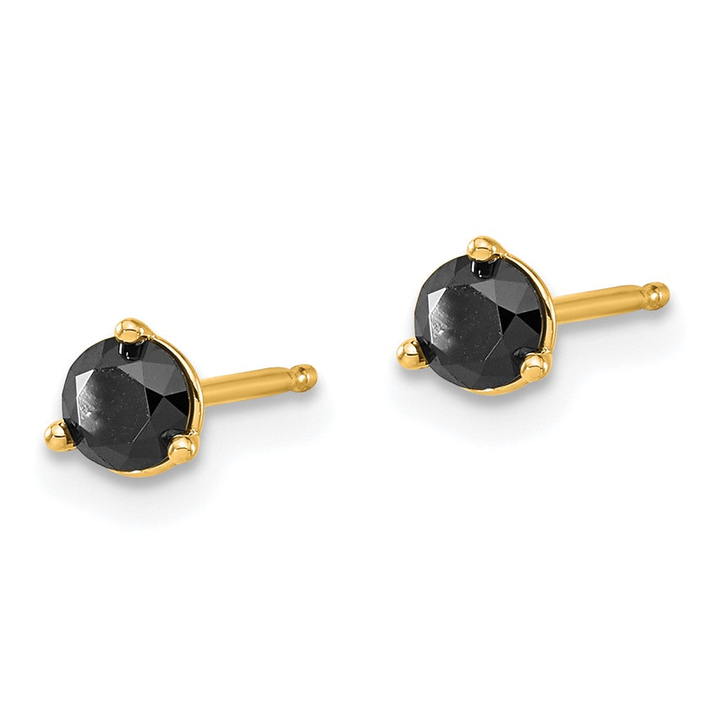 14k Black Diamond Stud Earrings