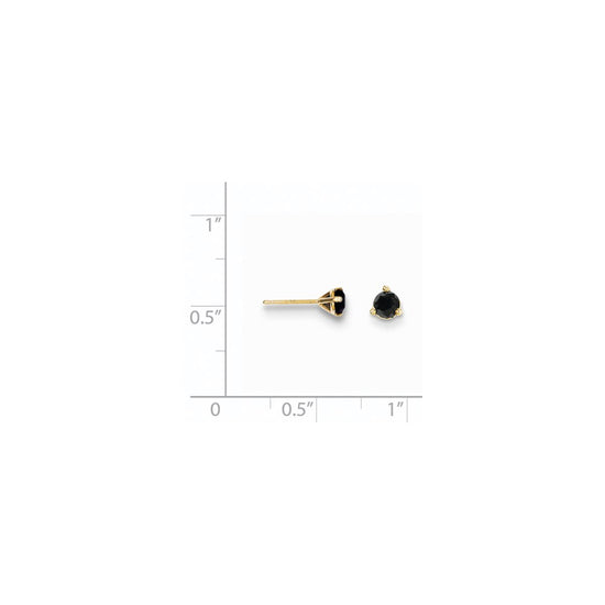 14k Black Diamond Stud Earrings
