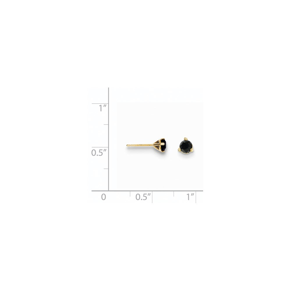 14k Black Diamond Stud Earrings