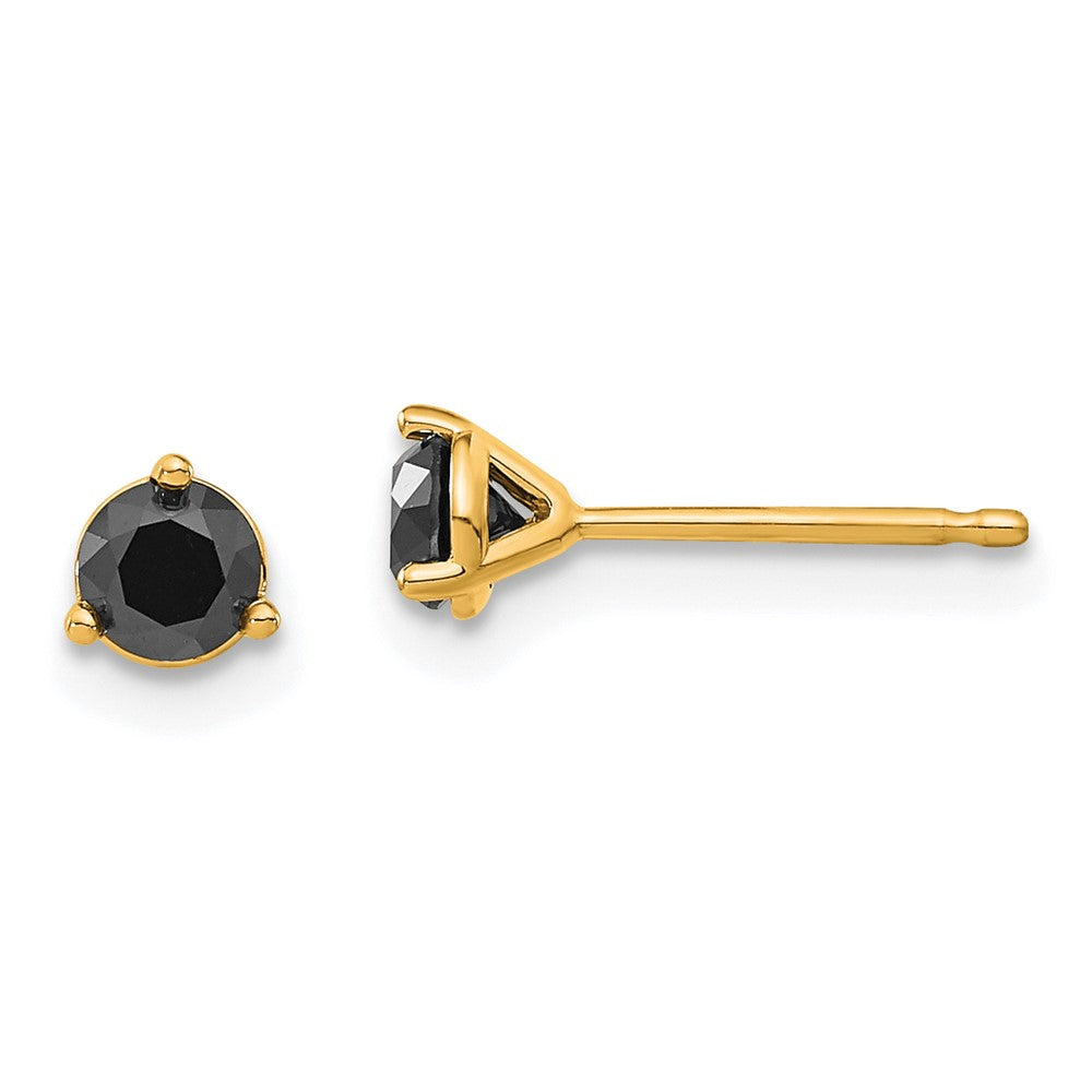 14k Black Diamond Stud Earrings