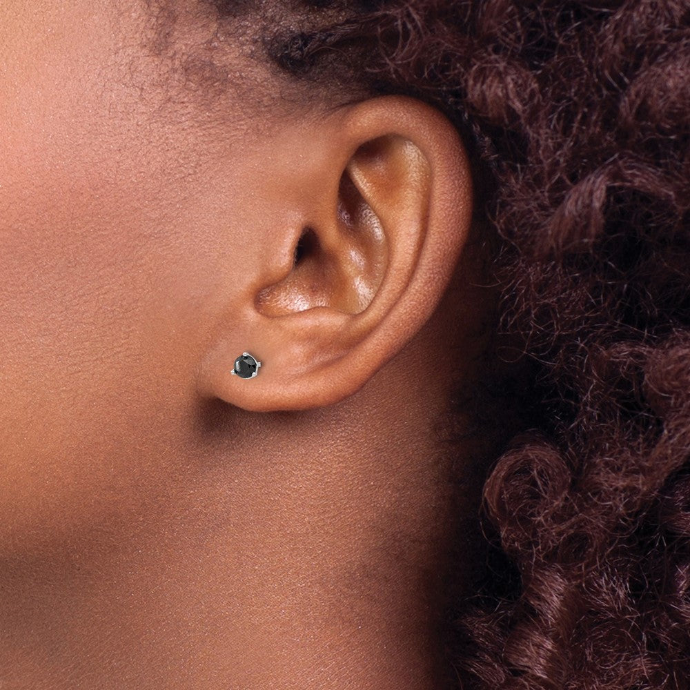 14k Black Diamond Stud Earrings