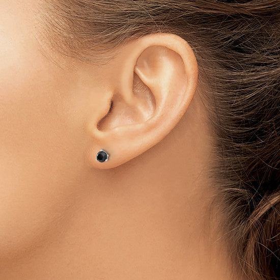 14k Black Diamond Stud Earrings