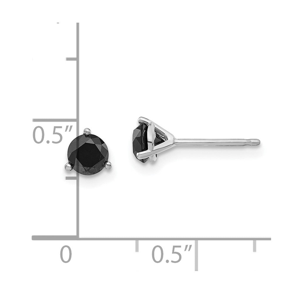 14k Black Diamond Stud Earrings