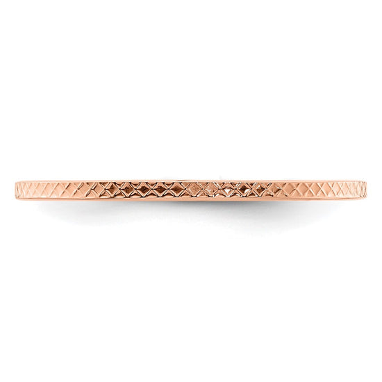 1.2mm Criss-Cross Pattern Stackable Band
