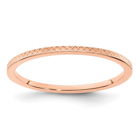 1.2mm Criss-Cross Pattern Stackable Band