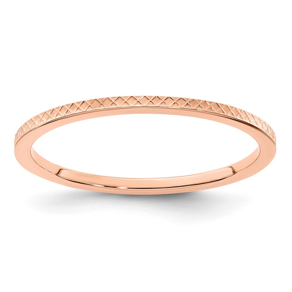 1.2mm Criss-Cross Pattern Stackable Band
