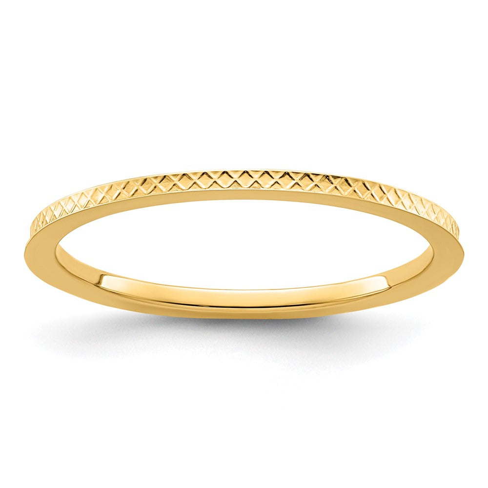 1.2mm Criss-Cross Pattern Stackable Band