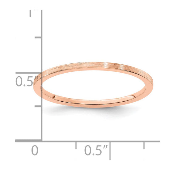 1.2mm Flat Satin Stackable Band