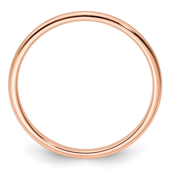 1.2mm Half Round Satin Stackable Band