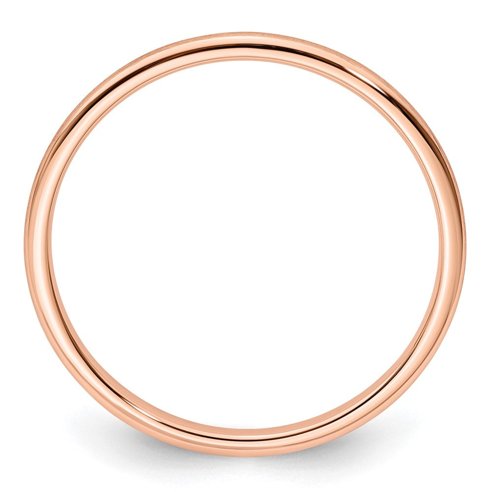 1.2mm Half Round Satin Stackable Band