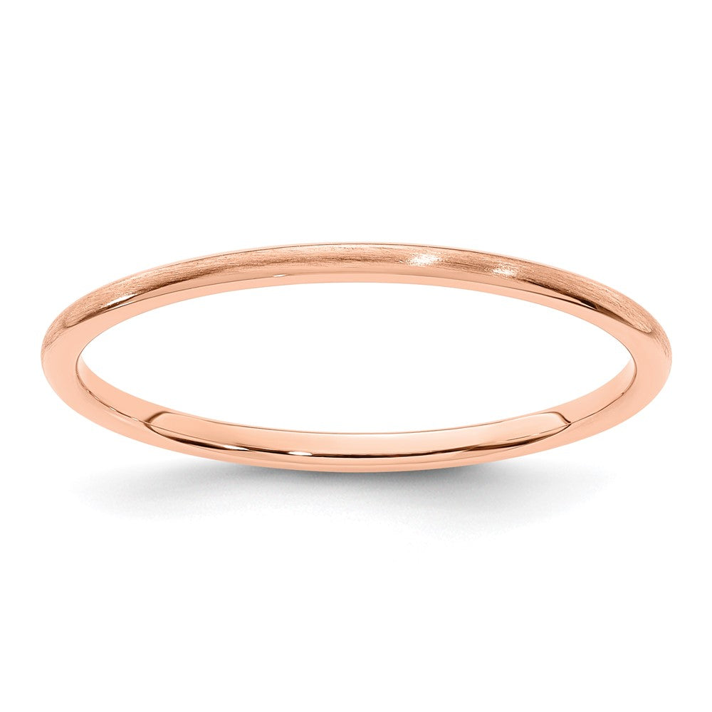 1.2mm Half Round Satin Stackable Band