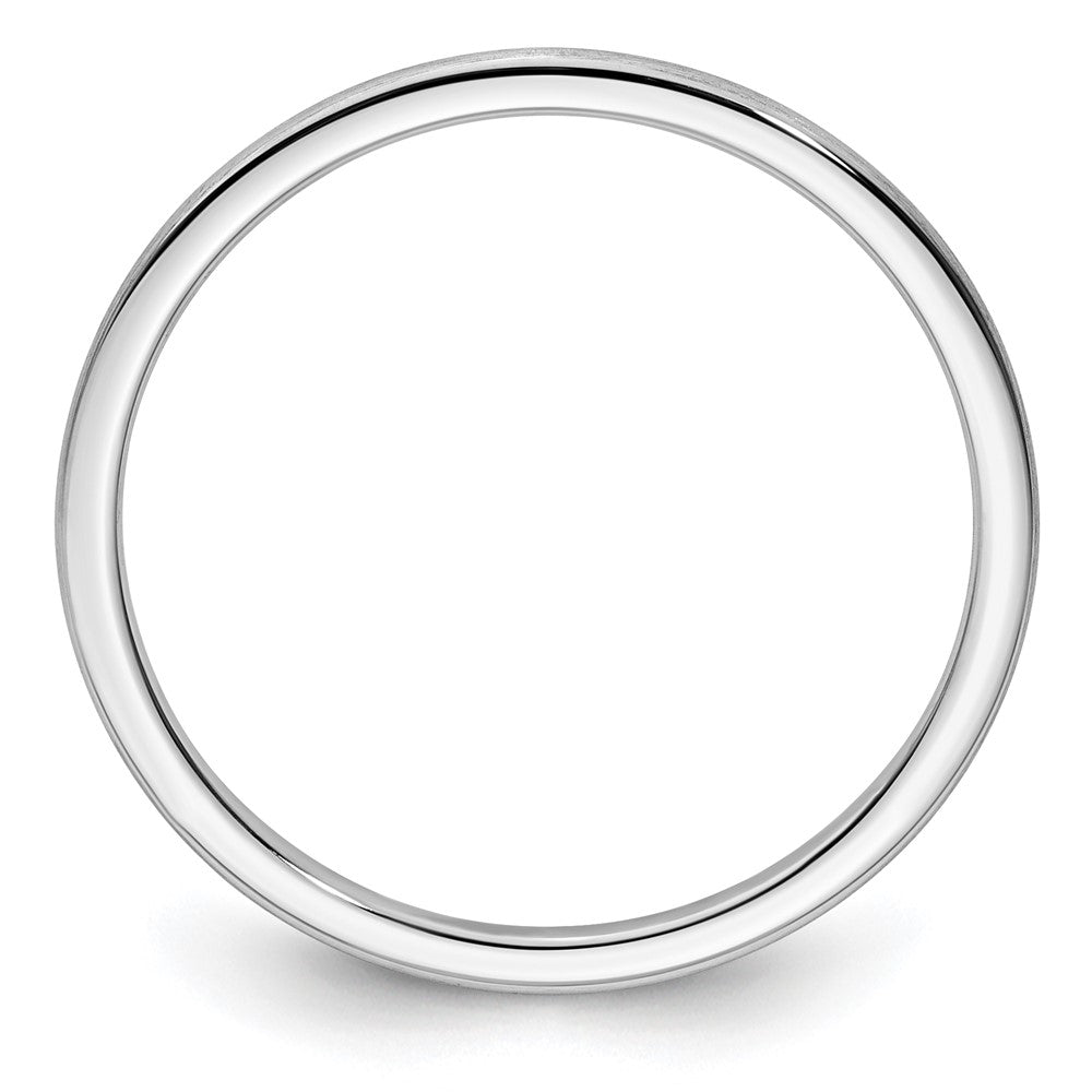 1.2mm Half Round Satin Stackable Band