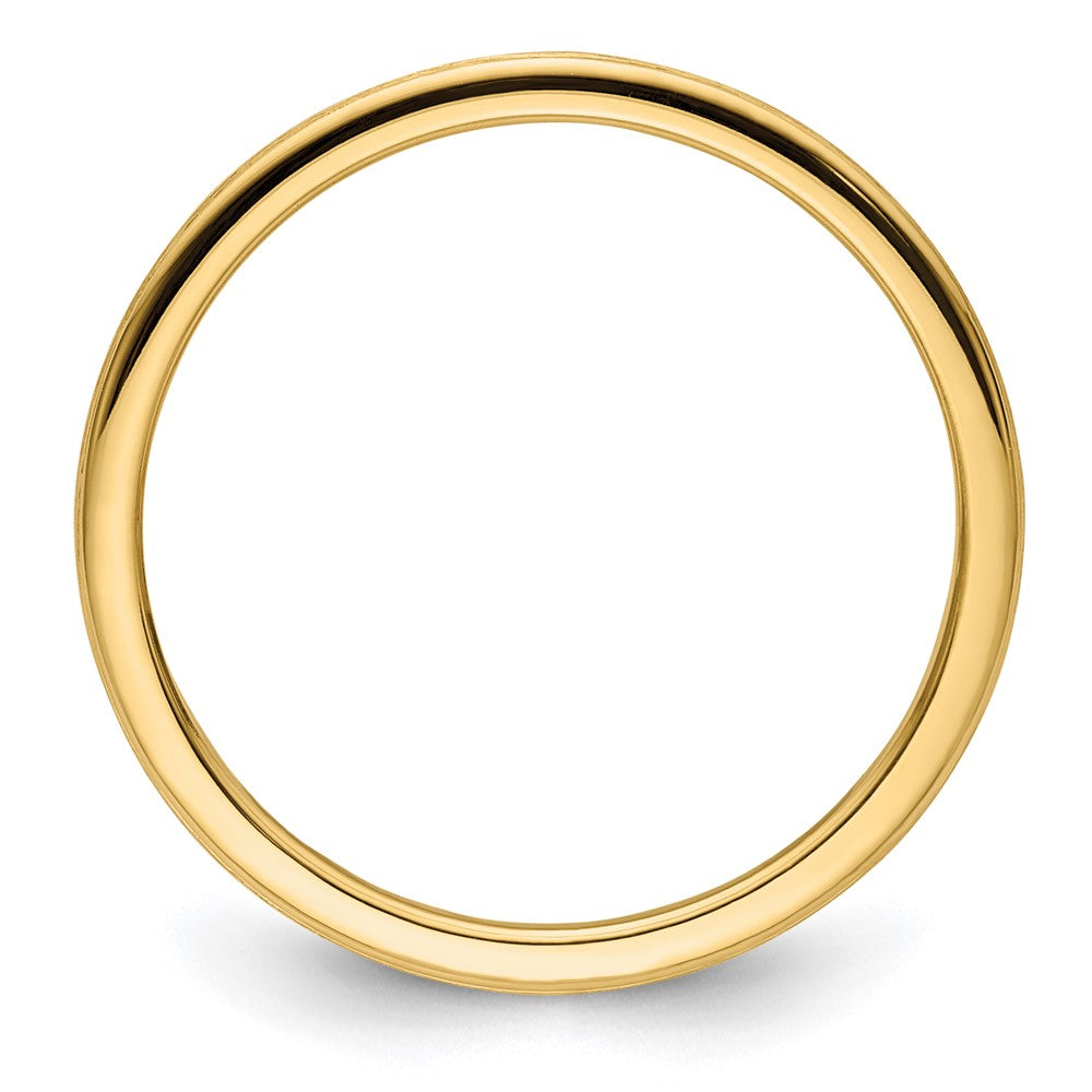 1.2mm Half Round Satin Stackable Band