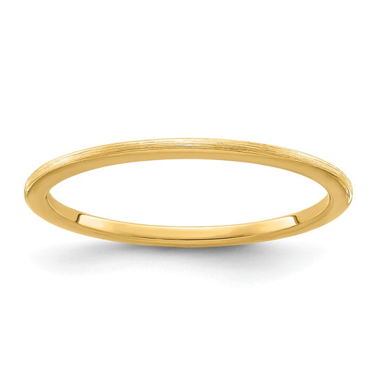 1.2mm Half Round Satin Stackable Band